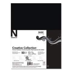 Neenah Paper Creative Collection Premium Cardstock, 65 lb, 8.5 x 11, Black, 50/Pack (24374455)