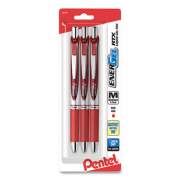 Pentel EnerGel RTX Gel Pen, Retractable, Medium 0.7 mm, Red Ink, Red Barrel, 3/Pack (BL77BP3B)