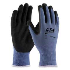 G-Tek GP Nitrile-Coated Nylon Gloves, Large, Blue/Black, 12 Pairs (34500L)