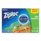 Ziploc Sandwich Seal Top Bags, 6.5" x 5.88", Clear, 280/Box (24442311)