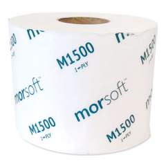 Morcon Morsoft Controlled Bath Tissue, Septic Safe, 1-Ply, White, 3.9" x 4", 1,500 Sheets/Roll, 36 Rolls/Carton (M150036)