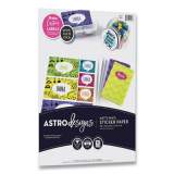 Astrobrights Astrodesigns Sticker Paper Labels, Inkjet/Laser Printers, 8.5 x 11, White, 15/Pack (24447822)