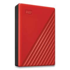 WD MY PASSPORT External Hard Drive, 4 TB, USB 3.2, Red (24421985)