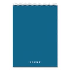 TOPS Docket Ruled Wirebound Pad with Cover, Wide/Legal Rule, Blue Cover, 70 White 8.5 x 11.75 Sheets (63631)