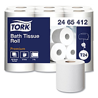 Premium Poly-Pack Bath Tissue, Septic Safe, 2-Ply, White, 400 Sheets/Roll, 12 Rolls/Pack, 4 Packs/Carton (2465412)