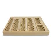 CONTROLTEK Plastic Coin Tray, 6 Compartments, Stackable, 7.75 x 10 x 1.5, Tan (500025)