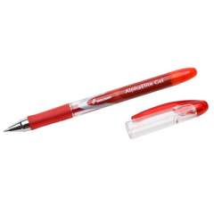 AbilityOne 7520015005213 SKILCRAFT AlphaElite Gel Pen, Stick, Medium 0.7 mm, Red Ink, Red/Clear Barrel, Dozen