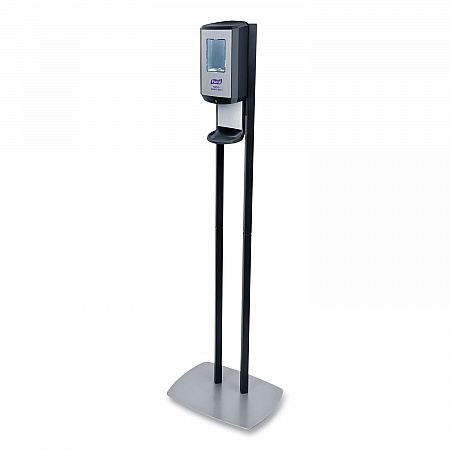 CS8 Hand Sanitizer Floor Stand with Dispenser, 1,200 mL, 13.5 x 5 x 28.5, Graphite (7418DS)