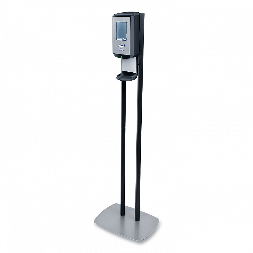 CS8 Hand Sanitizer Floor Stand with Dispenser, 1,200 mL, 13.5 x 5 x 28.5, Graphite (7418DS)