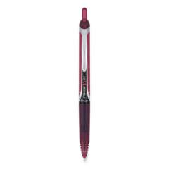 Pilot Precise V5RT Roller Ball Pen, Retractable, Extra-Fine 0.5 mm, Burgundy Ink, Burgundy/Silver Barrel, Dozen (15137)