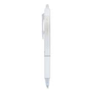 Pilot FriXion Clicker Design Erasable Gel Pen, Retractable, Extra-Fine 0.5 mm, Black Ink, White Barrel, Dozen (15128)