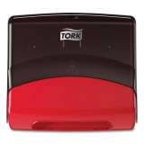 Tork Performance Folded Wiper/Cloth Dispenser, 16.81 x 8.11 x 15.51, Red/Smoke (6540281)
