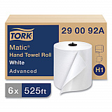 Advanced Matic Hand Towel Roll, 2-Ply, 7.7" x 525 ft, White, 643/Roll, 6 Rolls/Carton (290092A)