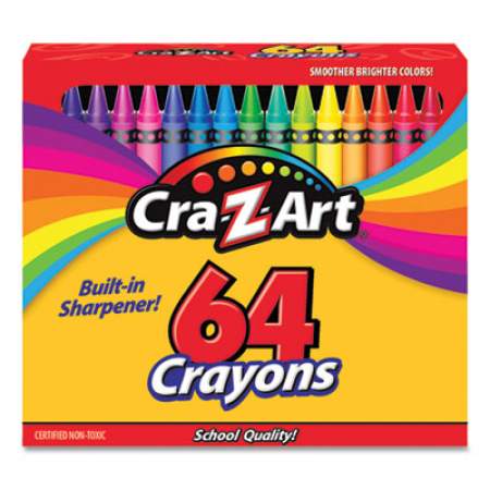 Cra-Z-Art Crayons, 64 Assorted Colors, 64/Pack (10202WM16)