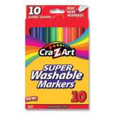 Cra-Z-Art Super Washable Markers, Fine Bullet Tip, Assorted Colors, 10/Set (1016148)
