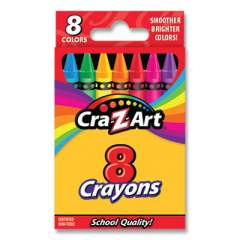 Cra-Z-Art Crayons, 8 Assorted Colors, 8/Pack (1021248)