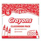 Cra-Z-Art Crayons, 16 Assorted Colors, 800/Pack (74004)