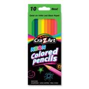 Cra-Z-Art Neon Colored Pencils, 10 Assorted Lead/Barrell Colors, 10/Set (1042772)