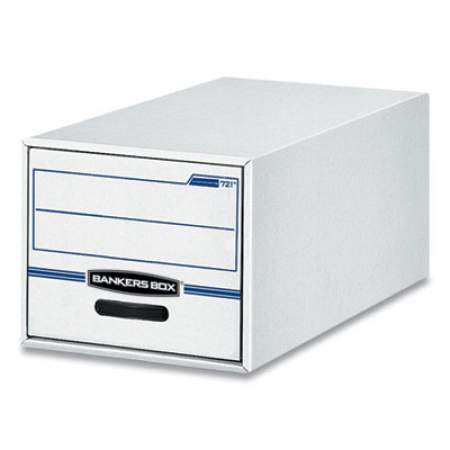 Bankers Box STOR/DRAWER Basic Space-Savings Storage Drawers, Legal Files, 16.75" x 19.5" x 11.5", White/Blue, 6/Carton (00722)