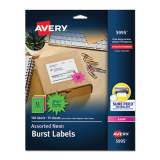 Avery High-Visibility ID Labels, Laser Printers, 2.25" dia., Assorted, 12/Sheet, 15 Sheets/Pack (5995)