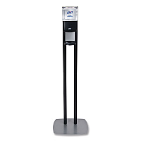 ES8 Hand Sanitizer Floor Stand with Dispenser, 1,200 mL, 13.5 x 5 x 28.5, Graphite/Silver (7218DS)
