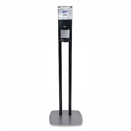 ES8 Hand Sanitizer Floor Stand with Dispenser, 1,200 mL, 13.5 x 5 x 28.5, Graphite/Silver (7218DS)