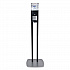 ES8 Hand Sanitizer Floor Stand with Dispenser, 1,200 mL, 13.5 x 5 x 28.5, Graphite/Silver (7218DS)