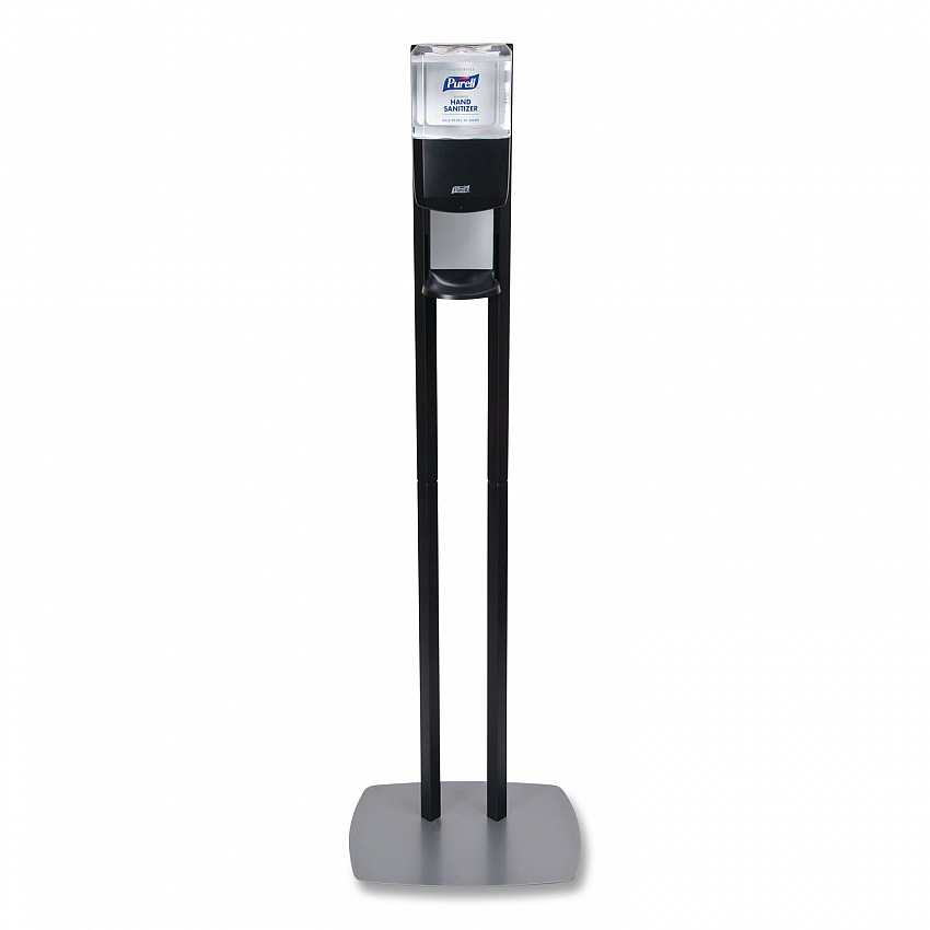 ES8 Hand Sanitizer Floor Stand with Dispenser, 1,200 mL, 13.5 x 5 x 28.5, Graphite/Silver (7218DS)