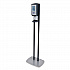 CS6 Hand Sanitizer Floor Stand with Dispenser, 1,200 mL, 13.5 x 5 x 28.5, Graphite/Silver (7416DS)