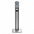 MESSENGER CS8 Silver Panel Floor Stand with Dispenser, 1,200 mL, 15.13 x 16.62 x 52.68, Graphite/Silver (7518DSSLV)