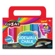 Cra-Z-Art Washable Sidewalk Chalk, Triangle Shaped, 48 Assorted Bright Colors, 48 Sticks/Set (10880)