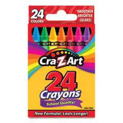 Cra-Z-Art School Quality Crayon, Assorted Colors, 24/Box (1020148)
