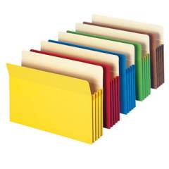 Smead Colored File Pockets, 3.5" Expansion, Letter Size, Assorted, 5/Pack (73892)