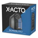 X-ACTO Model 1670 School Pro Classroom Electric Pencil Sharpener, AC-Powered, 4 x 7.5 x 7.5, Black/Gray/Smoke (1670X)