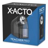X-ACTO Model 1675 TeacherPro Classroom Electric Pencil Sharpener, AC-Powered, 4 x 7.5 x 8, Black/Silver/Smoke (1675X)