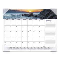 AT-A-GLANCE Seascape Panoramic Desk Pad, Seascape Panoramic Photography, 22 x 17, White Sheets, Clear Corners, 12-Month (Jan-Dec): 2022 (89803)