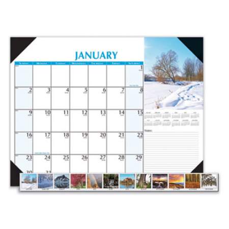 House of Doolittle Earthscapes Scenic Desk Pad Calendar, Scenic Photos, 18.5 x 13, White Sheets, Black Binding/Corners,12-Month (Jan-Dec): 2022 (1476)