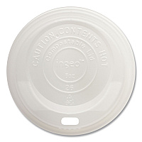 PLA Lids for Hot Cups, Fits 8 oz Hot Cups, Plastic, White, 1,000/Carton (CULCS8)