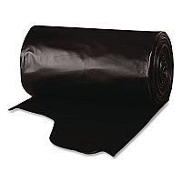 Heavy-Duty Low-Density Wing Tie Contractor Bags, 42 gal, 3 mil, 32.75" x 45.13", Black, 20 Bags/Roll, 4 Rolls/Carton (WTCON42GAL)