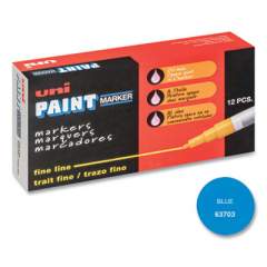 uni-Paint Permanent Marker, Fine Bullet Tip, Blue (63703)