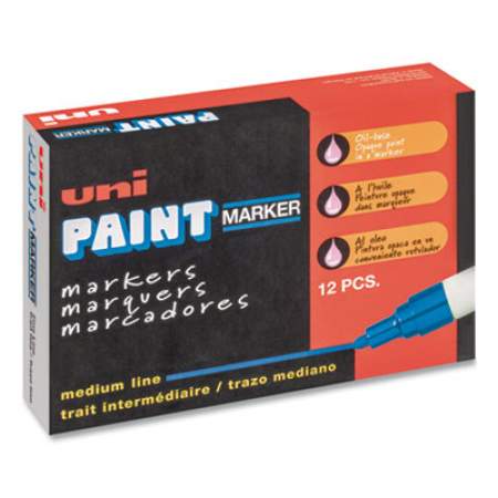 uni-Paint Permanent Marker, Medium Bullet Tip, Red (63602)