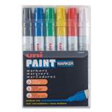 uni-Paint Permanent Marker, Medium Bullet Tip, Assorted Colors, 6/Set (63630)
