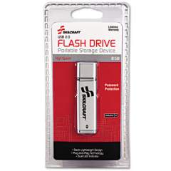AbilityOne 7045015584985, SKILCRAFT Ultra-Slim Flash Drive, 8 GB, Silver