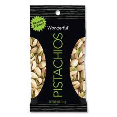 Paramount Farms Wonderful Pistachios, Dry Roasted and Salted, 5 oz, 8/Box (072142WTV)