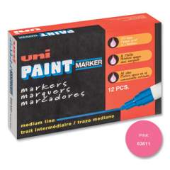 uni-Paint Permanent Marker, Medium Bullet Tip, Pink (63611)