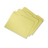 AbilityOne 7530015664136 SKILCRAFT Recycled File Folders, 1/3-Cut 2-Ply Tabs, Letter Size, Yellow, 100/Box