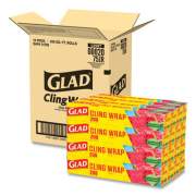 Glad ClingWrap Plastic Wrap, 200 Square Foot Roll, Clear, 12 Rolls/Carton (00020CT)