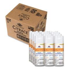 Clorox Healthcare Citrace Hospital Disinfectant and Deodorizer, Citrus, 14 oz Aerosol Spray, 12/Carton (49100)