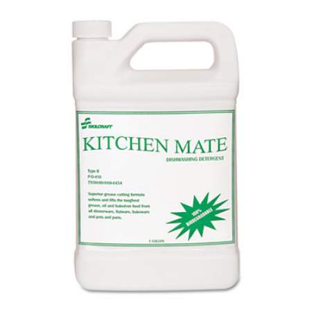 AbilityOne 7930008804454, SKILCRAFT, Kitchen Mate Dishwashing Detergent, 1 gal Bottle, 6/Box