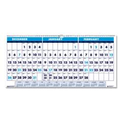 House of Doolittle Recycled Three-Month Format Wall Calendar, Horizontal Orientation, 17 x 8, White Sheets, 14-Month (Dec to Jan): 2021 to 2023 (3647)